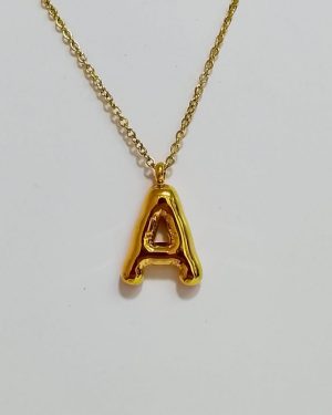 COLLAR ACERO INOXIDABLE GLOBO "A" $150