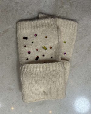 GUANTES SIN DEDOS PIEDRITAS VALIZ