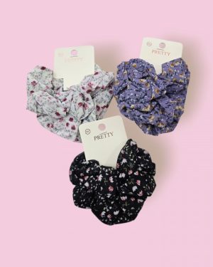 SCRUNCHIES FLORES 2 PZAS $59